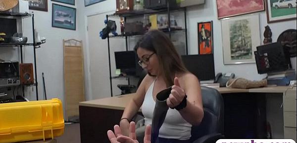  Woman with glasses fucked by pawn man